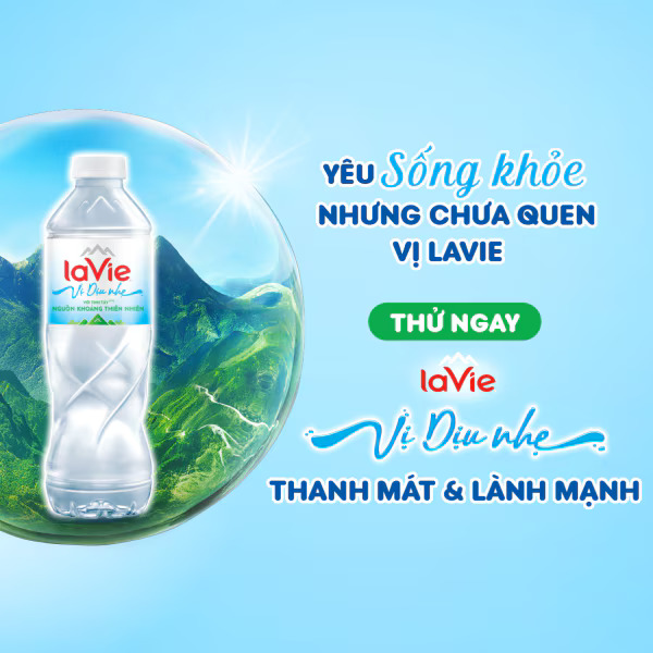lavie-500ml-diu-nhe-3 Nước LaVie 500ml Vị Dịu Nhẹ