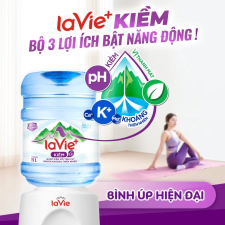 Bình La Vie+ Kiềm có khoáng thiên Nhiên 19L (BÌNH ÚP)